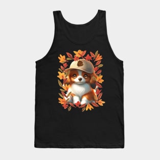 Autumn With Nederlandse Kooikerhondje Tank Top